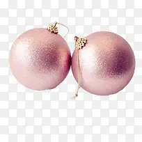圣诞粉色球装饰