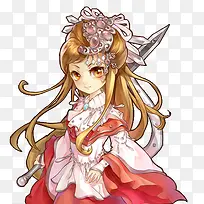 手绘古风仙女人物