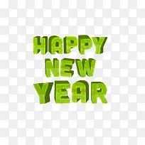 新年快乐英文字体设计