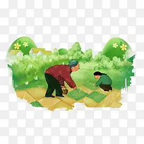 谷雨绿色清新banner