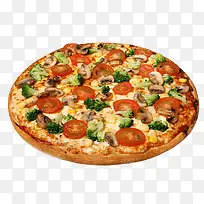 番茄香菇西蓝花味披萨