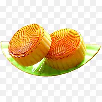 盘子里的月饼