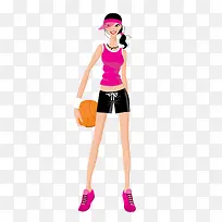 时尚篮球女孩