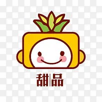 手绘卡通甜品店logo设计素材