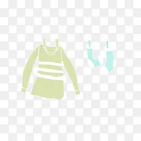 简洁晾衣服