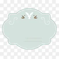 灰色圆弧创意商务标签