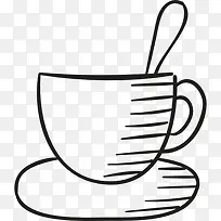 咖啡杯和勺子图标