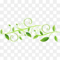 绿色清新树藤装饰图案
