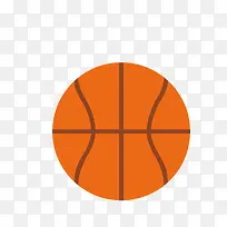 矢量红色立体篮球运动元素