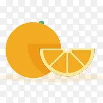 黄色橙子矢量图