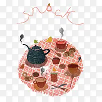 手绘下午茶