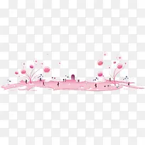 粉色花纹法式花纹背景