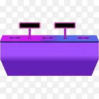 紫色立体平台