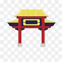 中国风古建筑门牌