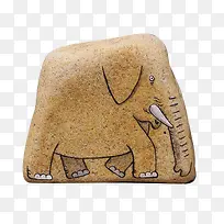 大象石头画