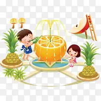 水果喷泉