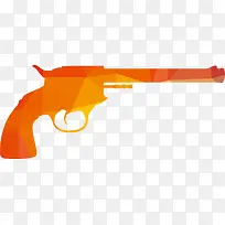 一把立体橙色手枪