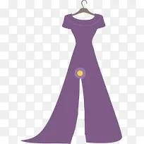 紫色衣服长裙