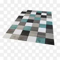 灰色方格北欧地毯
