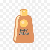 橘黄色的婴儿沐浴用品