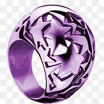 紫色水晶钻戒