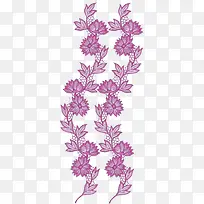 紫色花藤艺术图案