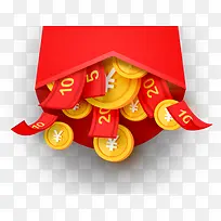 天上掉钱 png 花纹
