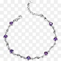 紫色水晶礼物手链