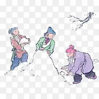 古代儿童堆山