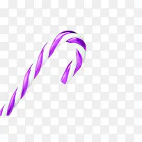 紫色简约拐杖棒棒糖装饰图案