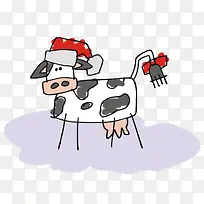 卡通奶牛动物