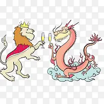 中国龙与西欧狮