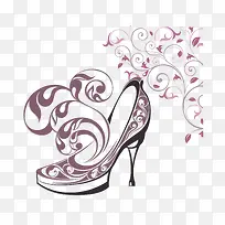 女鞋花纹装饰图案