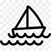 帆船在海上图标