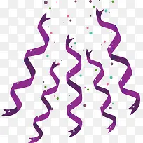 精致紫色螺旋彩带