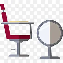 座椅镜子海报PNG矢量元素