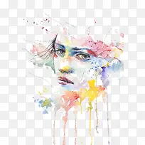 水彩画女人