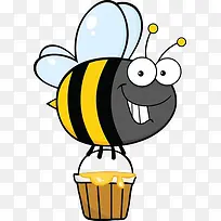 蜜蜂提着蜂蜜桶