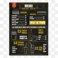 矢量手绘饭店菜单
