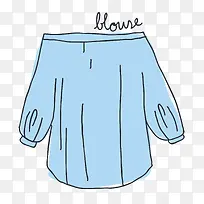 矢量手绘卡通衣服上衣