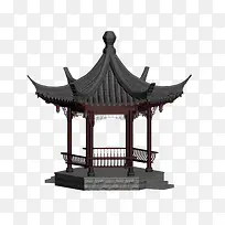 中式六角亭3D设计