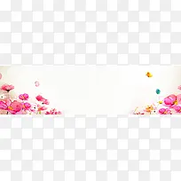 唯美花朵淘宝海报素材