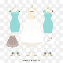 手绘婚纱礼服