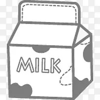 夏日卡通创意合成牛奶盒