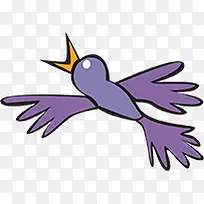高清摄影紫色大雁飞翔