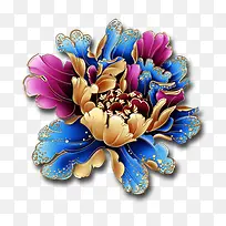彩色花