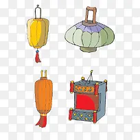 古代生活用品中国风灯笼