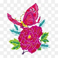 剪纸画蝴蝶