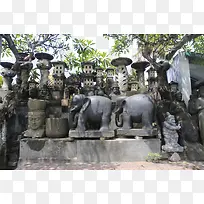 巴厘岛象窟雕塑