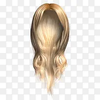 金色长发女士头发发型假发